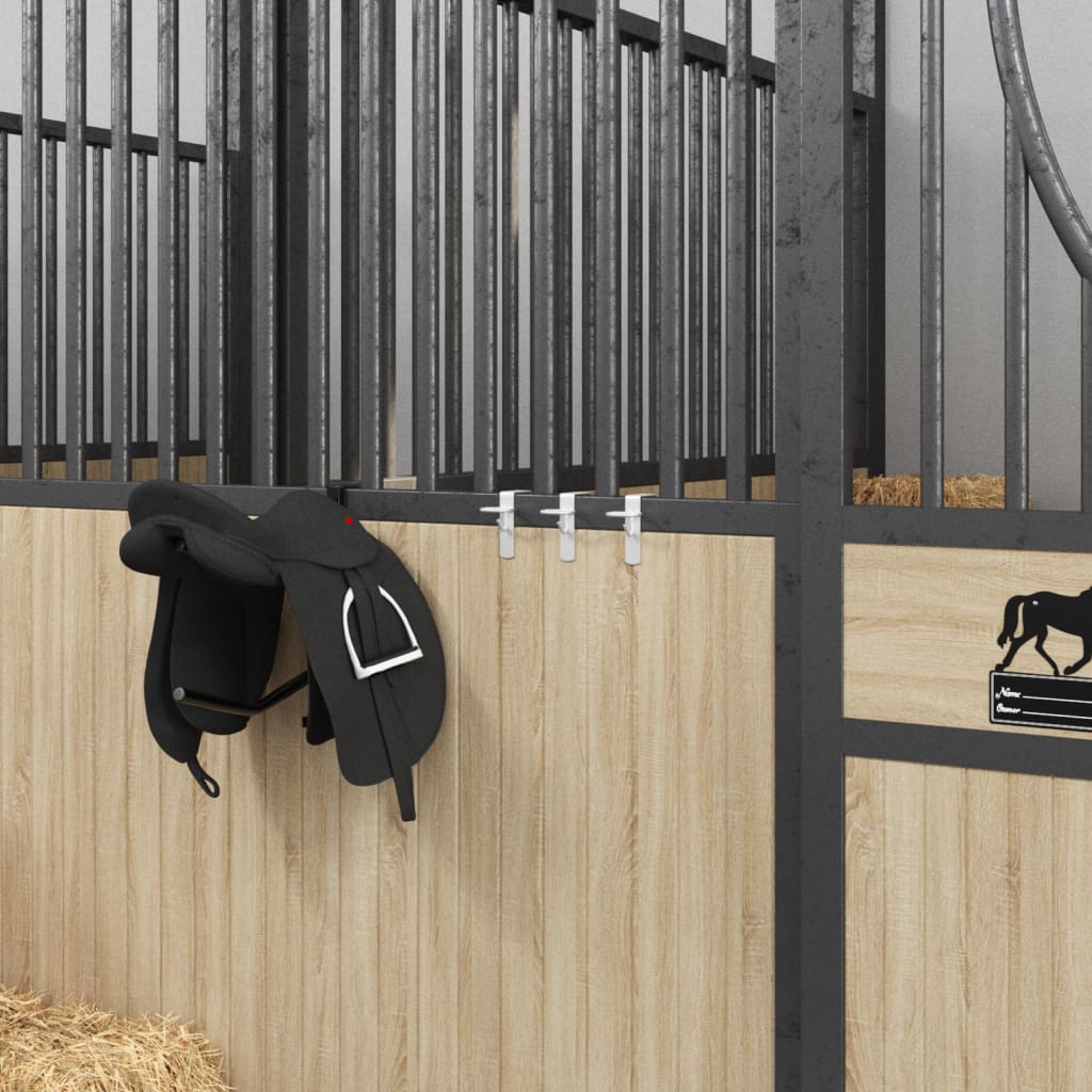 Cârlige portabil pentru găleată 3 buc. argintiu oțel galvanizat GartenMobel Dekor