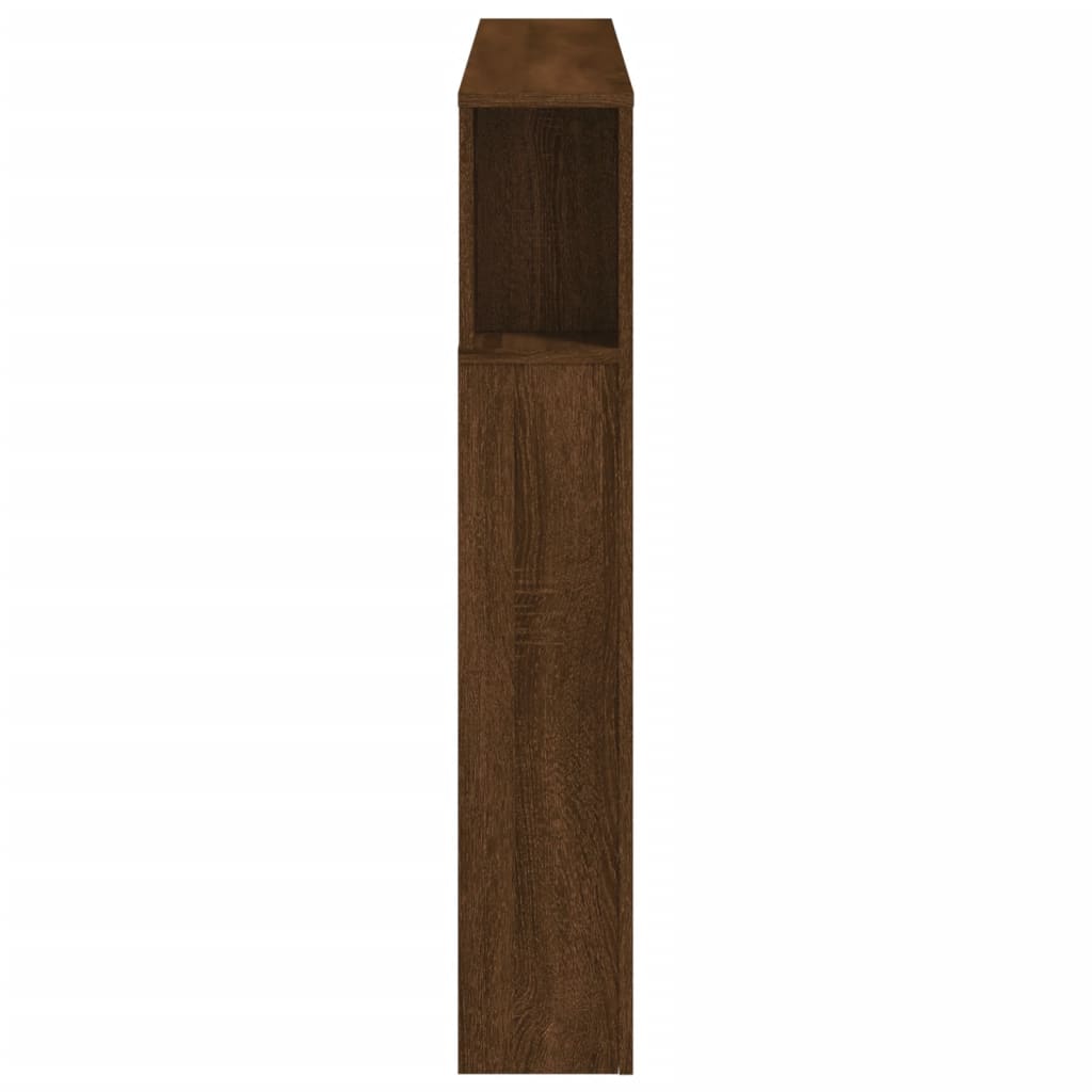 Tăblie de pat cu LED, stejar maro, 140x18,5x103,5 cm, lemn GartenMobel Dekor