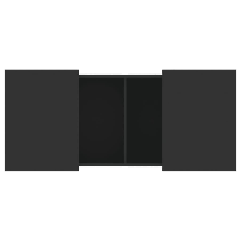 Măsuță de cafea, negru, 80x55x40 cm, lemn prelucrat GartenMobel Dekor