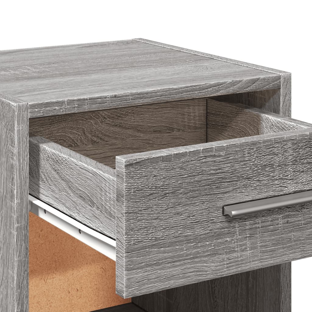 Noptiere, 2 buc., gri sonoma, 35x34x65 cm, lemn prelucrat GartenMobel Dekor