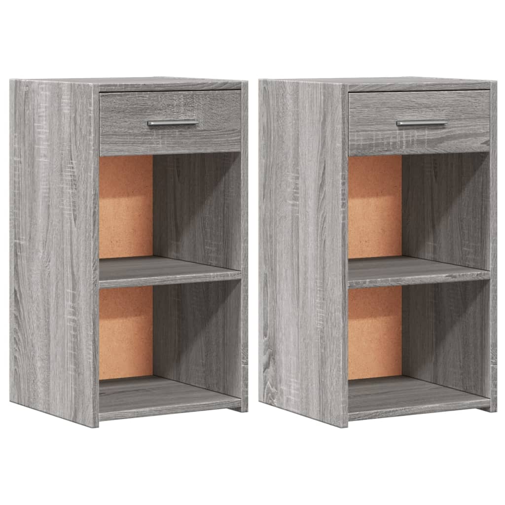 Noptiere, 2 buc., gri sonoma, 35x34x65 cm, lemn prelucrat GartenMobel Dekor