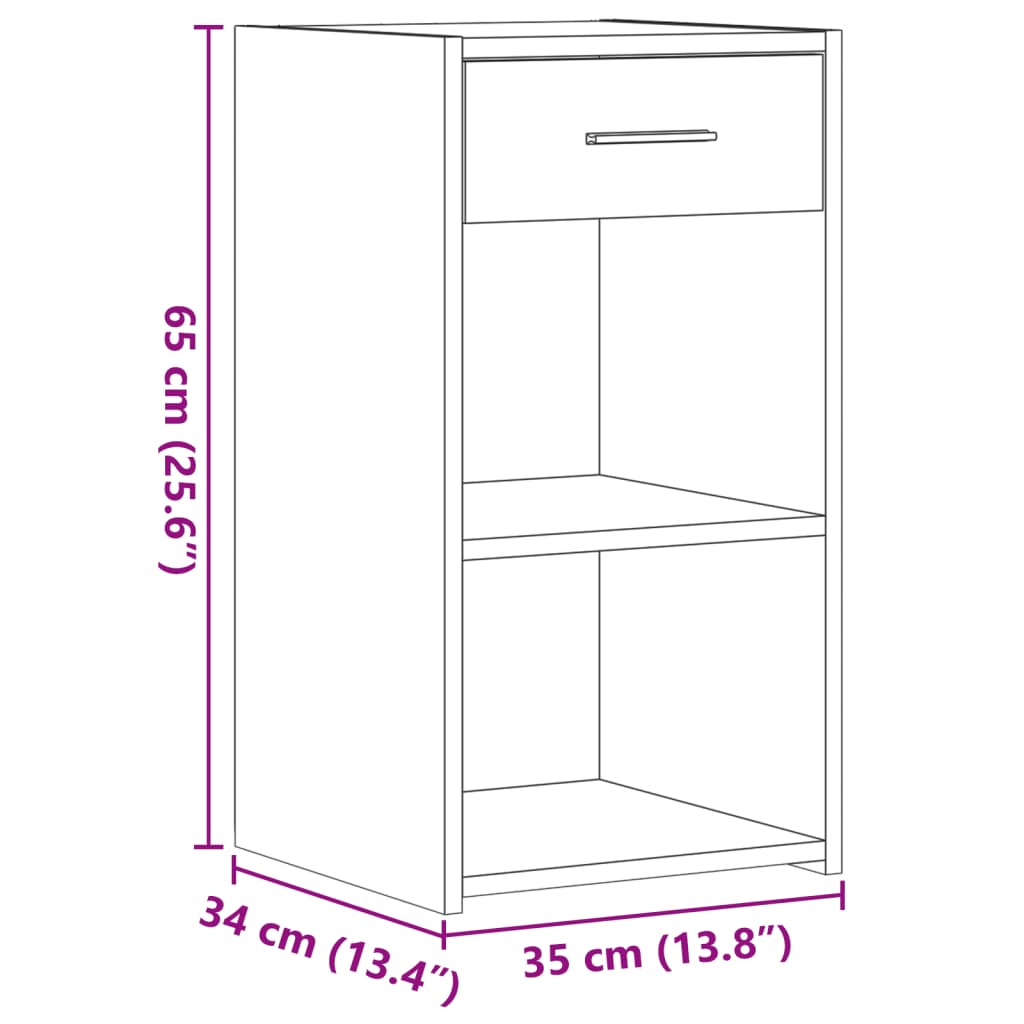 Noptiere, 2 buc., negru, 35x34x65 cm, lemn prelucrat GartenMobel Dekor