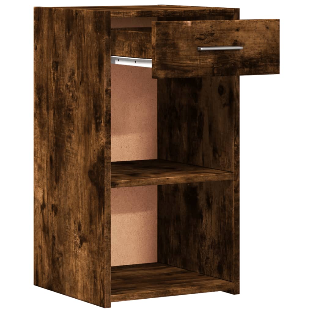 Noptiere, 2 buc., stejar fumuriu, 35x34x65 cm, lemn prelucrat GartenMobel Dekor