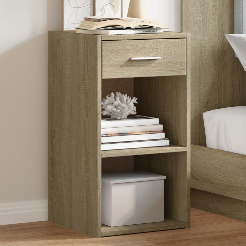Noptiere, 2 buc., stejar sonoma, 35x34x65 cm, lemn prelucrat GartenMobel Dekor