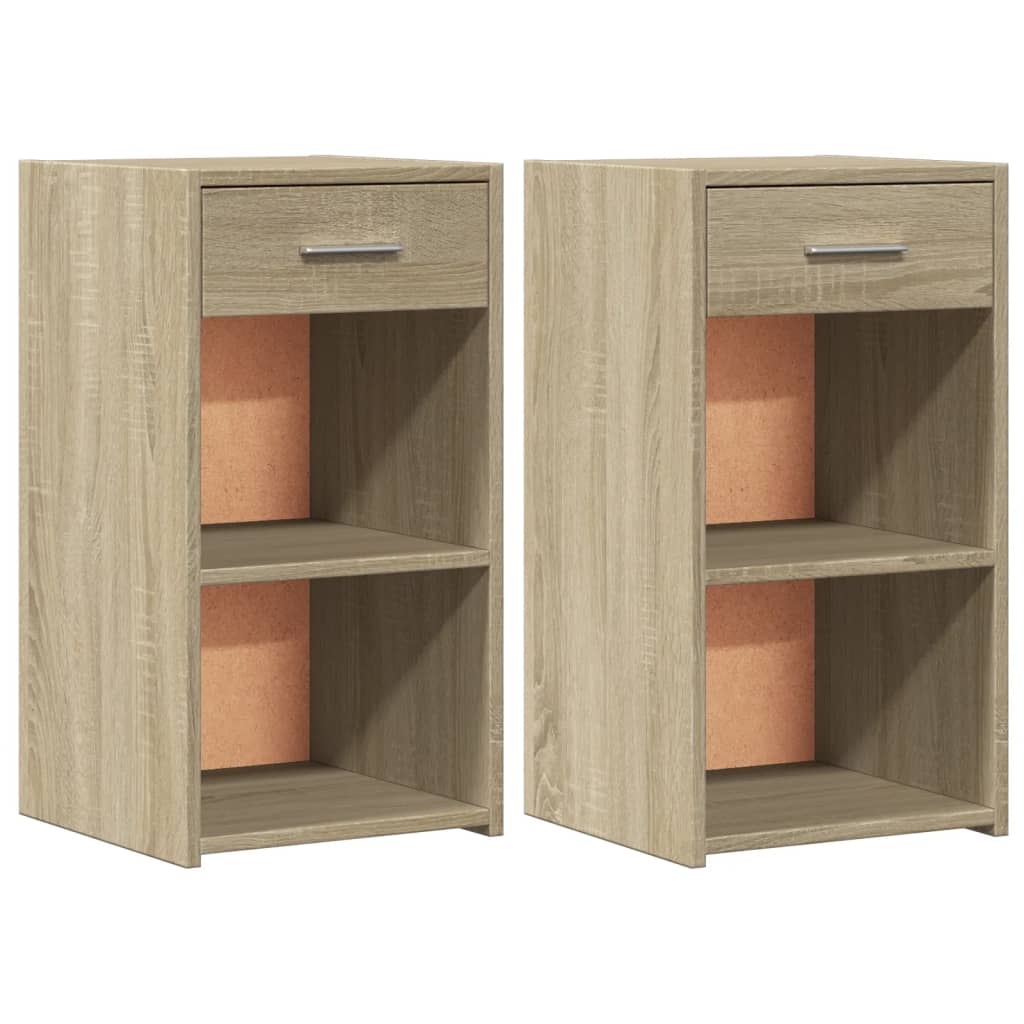 Noptiere, 2 buc., stejar sonoma, 35x34x65 cm, lemn prelucrat GartenMobel Dekor