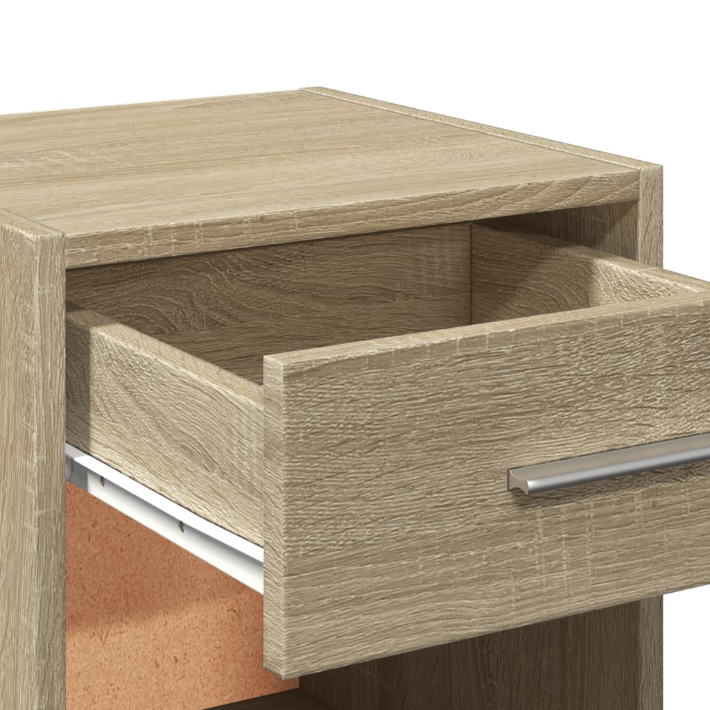 Noptiere, 2 buc., stejar sonoma, 35x34x65 cm, lemn prelucrat GartenMobel Dekor