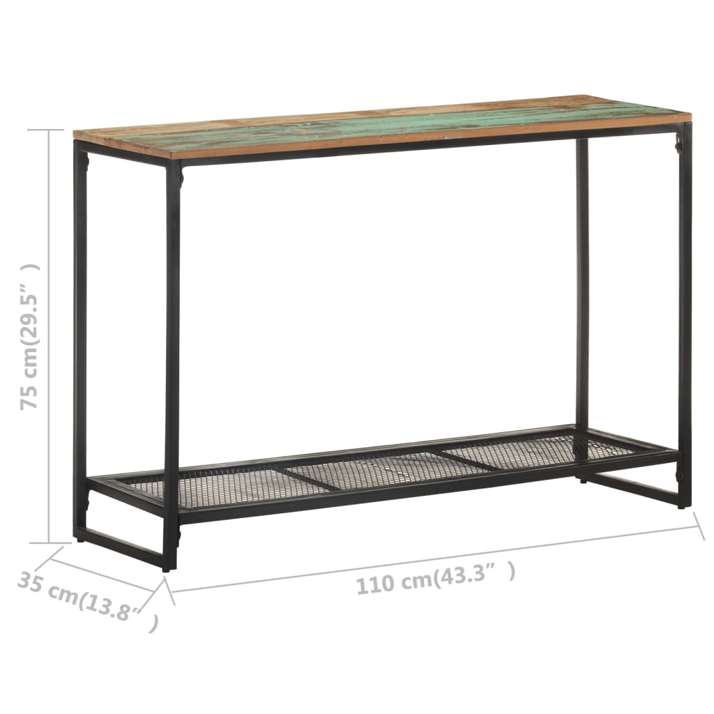 Masă consolă, 110 x 35 x 75 cm, lemn masiv reciclat GartenMobel Dekor