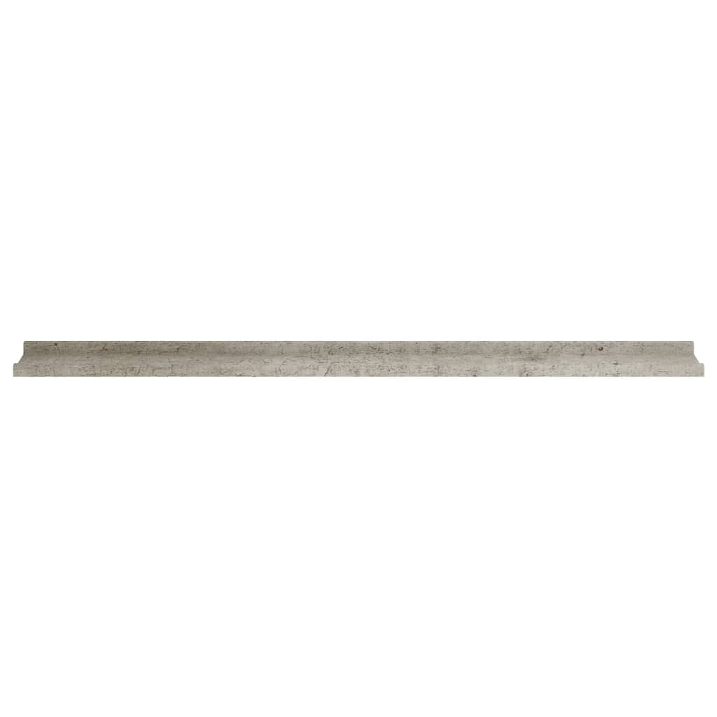 Rafturi de perete, 4 buc., gri beton, 115x9x3 cm GartenMobel Dekor