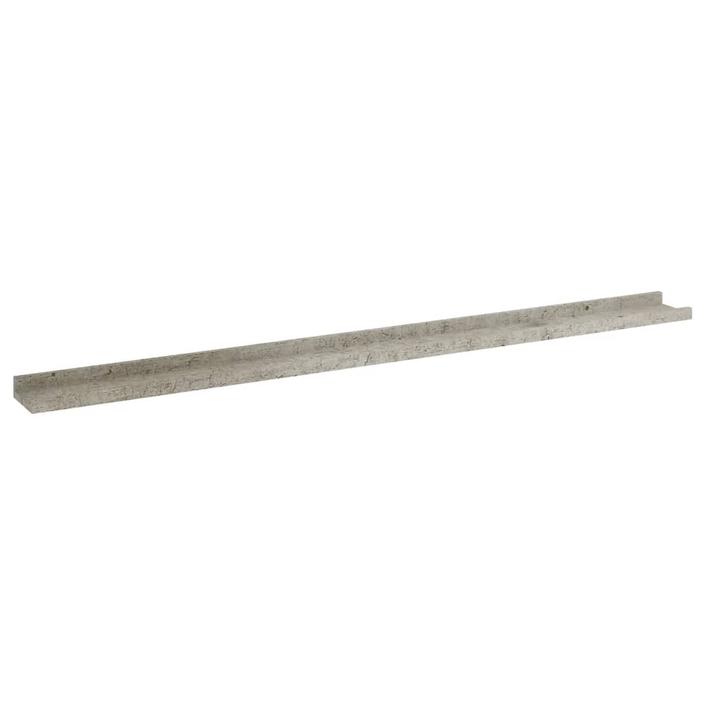 Rafturi de perete, 4 buc., gri beton, 115x9x3 cm GartenMobel Dekor