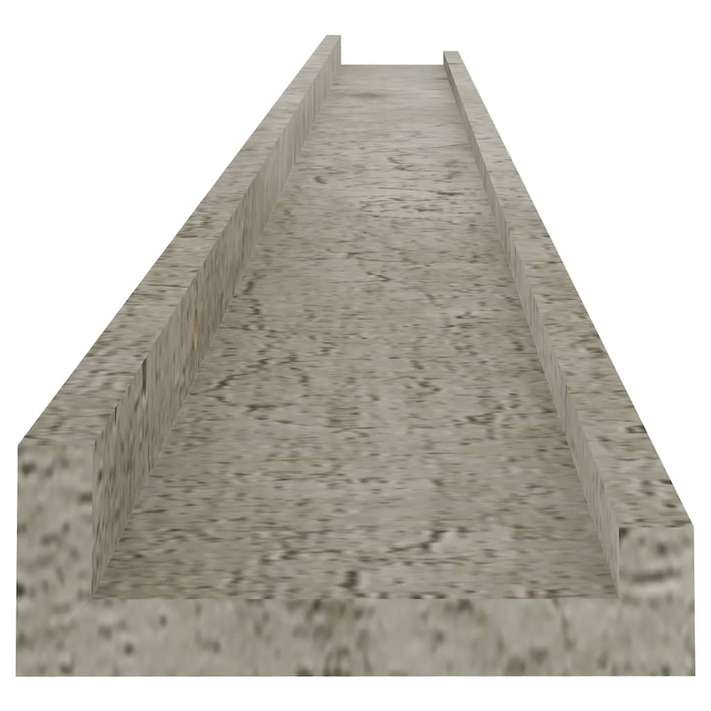 Rafturi de perete, 4 buc., gri beton, 115x9x3 cm GartenMobel Dekor