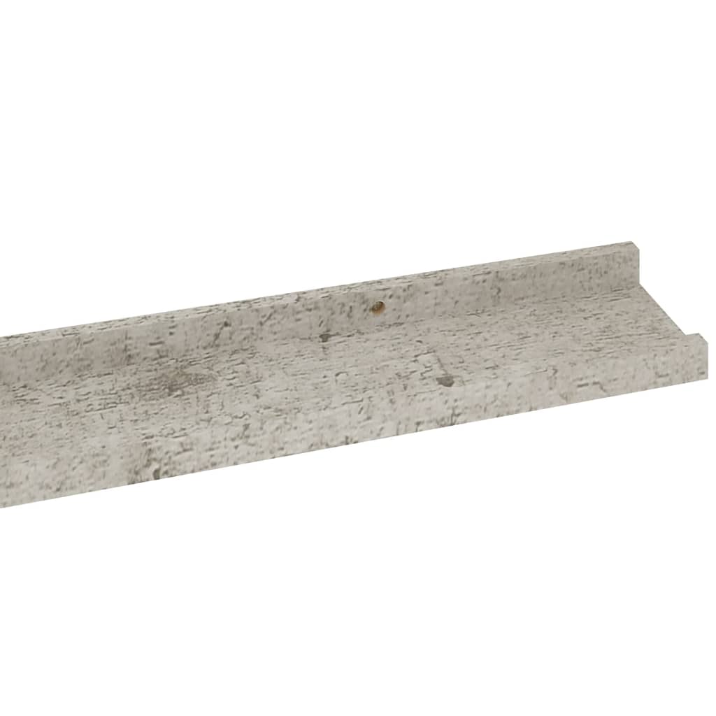 Rafturi de perete, 4 buc., gri beton, 115x9x3 cm GartenMobel Dekor