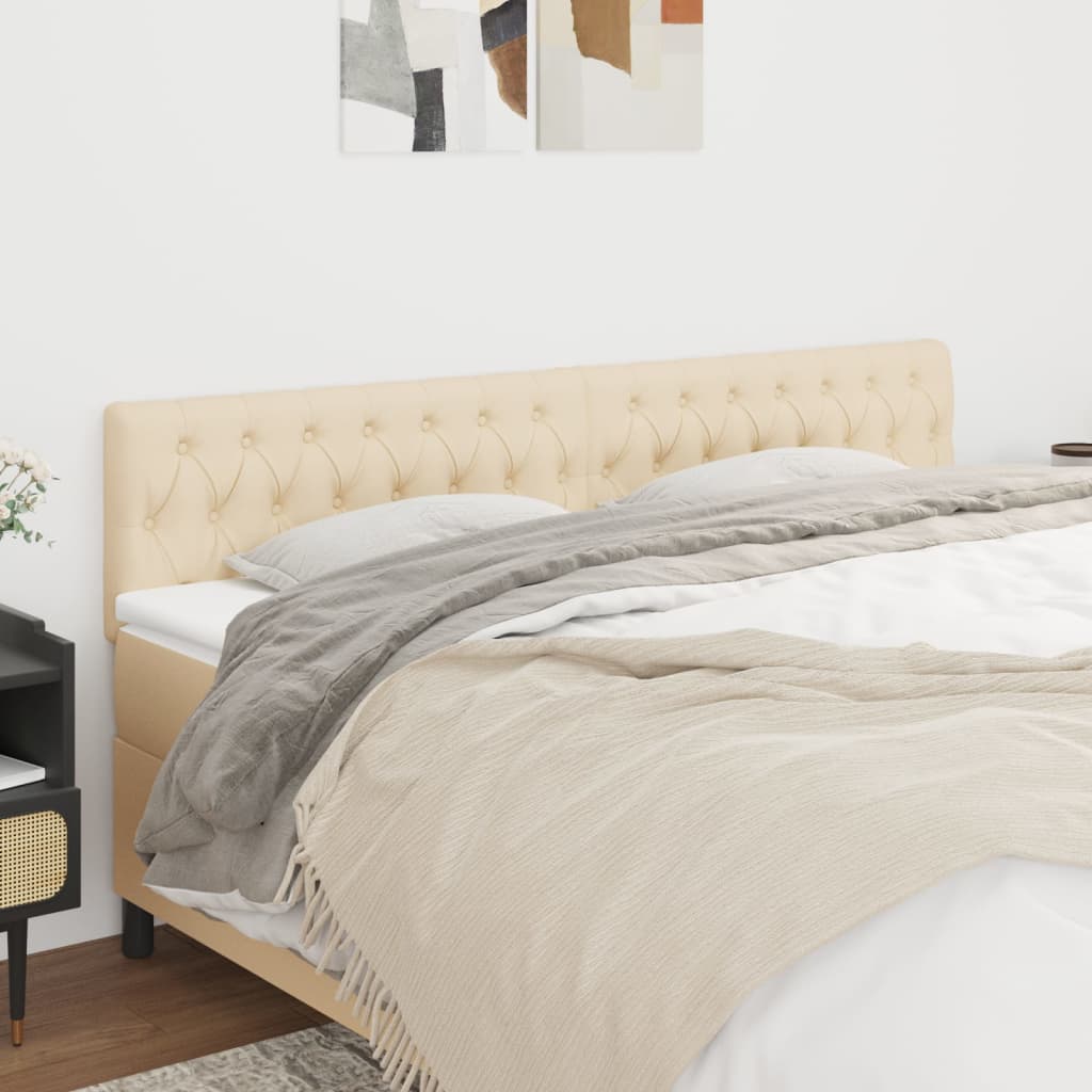 Tăblii de pat, 2 buc, crem, 100x7x78/88 cm, textil GartenMobel Dekor