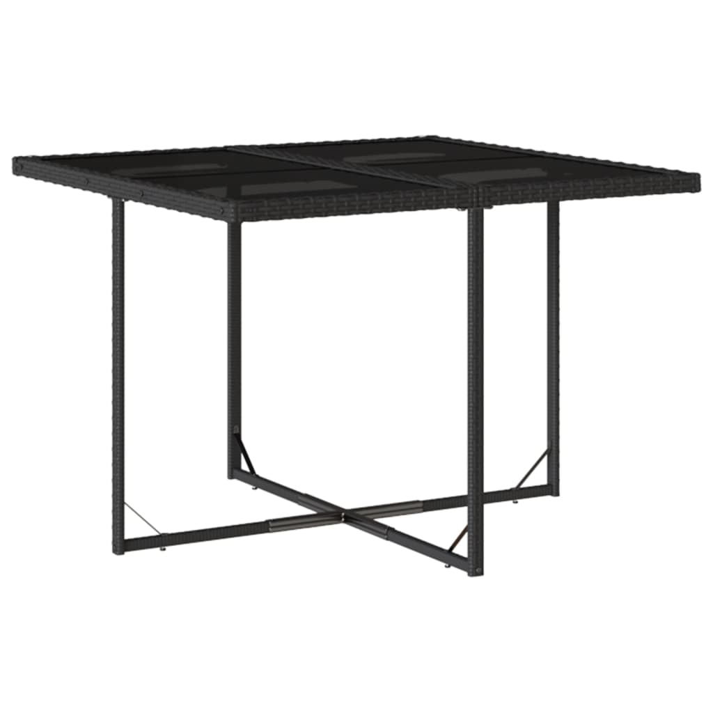 Set mobilier de grădină cu perne, 5 piese, negru, poliratan GartenMobel Dekor