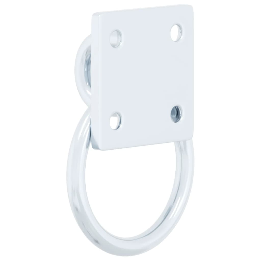 Inele de prindere cu plăci, 3 buc., argintiu, oțel GartenMobel Dekor