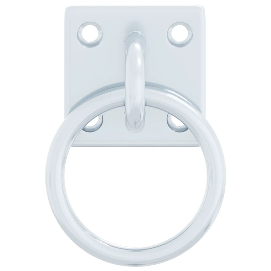 Inele de prindere cu plăci, 3 buc., argintiu, oțel GartenMobel Dekor