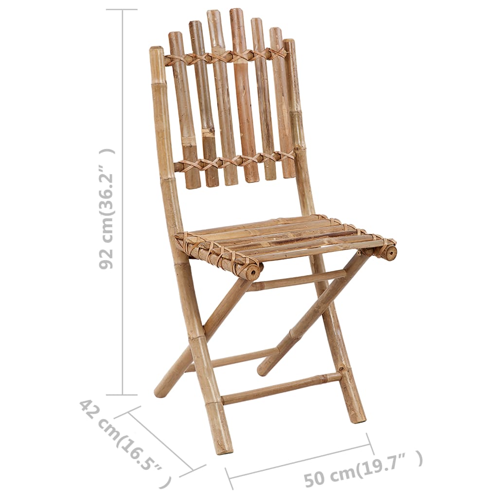 Set mobilier de exterior pliabil, cu perne, 5 piese, bambus GartenMobel Dekor