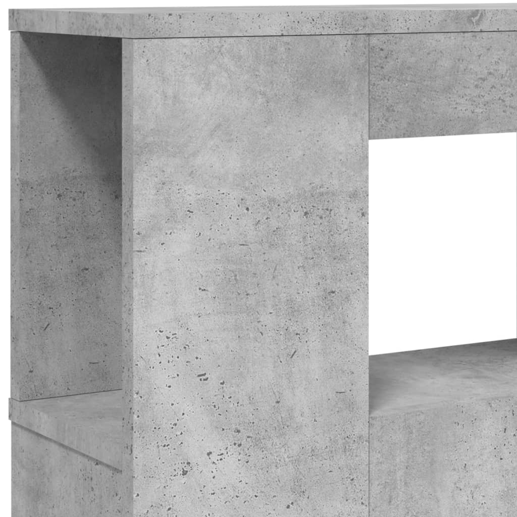 Tăblie de pat cu LED, gri beton, 160x18,5x103,5 cm, lemn GartenMobel Dekor