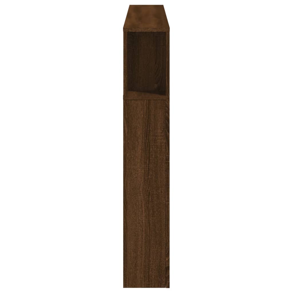 Tăblie de pat cu LED, stejar maro, 160x18,5x103,5 cm, lemn GartenMobel Dekor