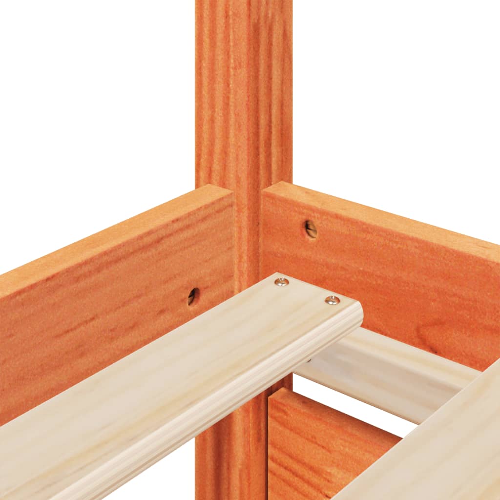 Cadru pat cu sertare maro ceruit, 140x200 cm, lemn masiv de pin GartenMobel Dekor