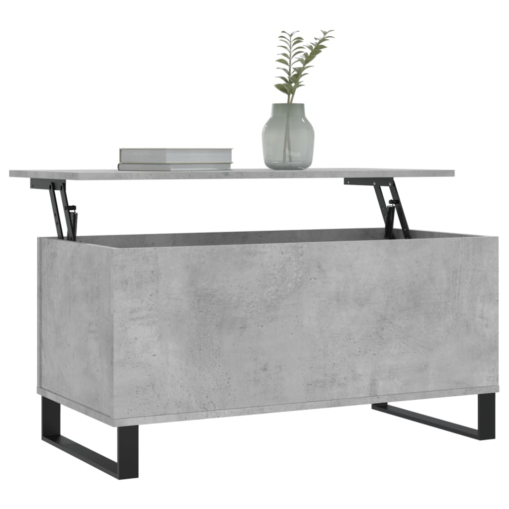 Măsuță de cafea, gri beton, 90x44,5x45 cm, lemn compozit GartenMobel Dekor