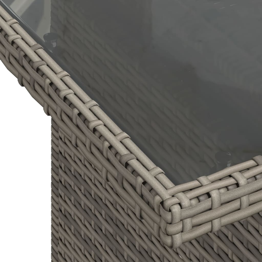 Set mobilier de grădină cu perne, 10 piese, gri, poliratan GartenMobel Dekor