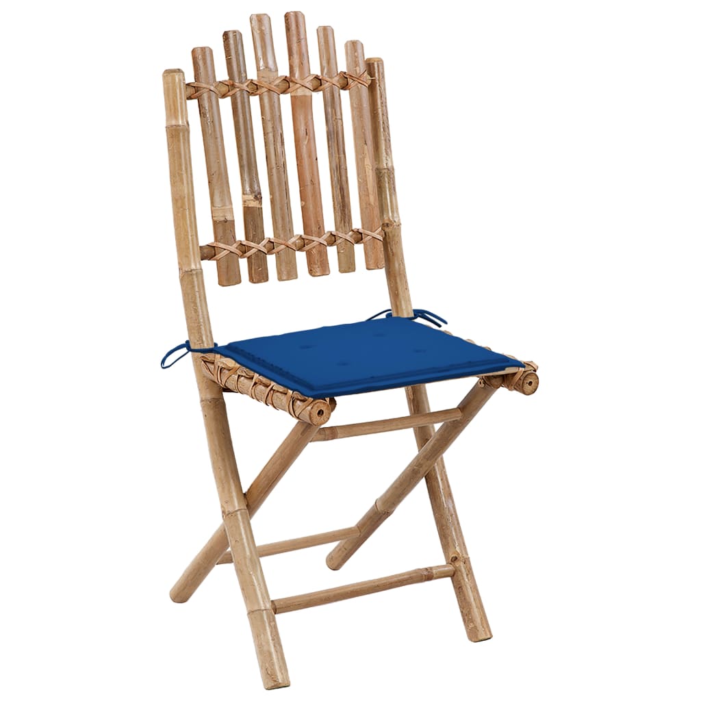 Set mobilier de exterior pliabil, cu perne, 5 piese, bambus GartenMobel Dekor