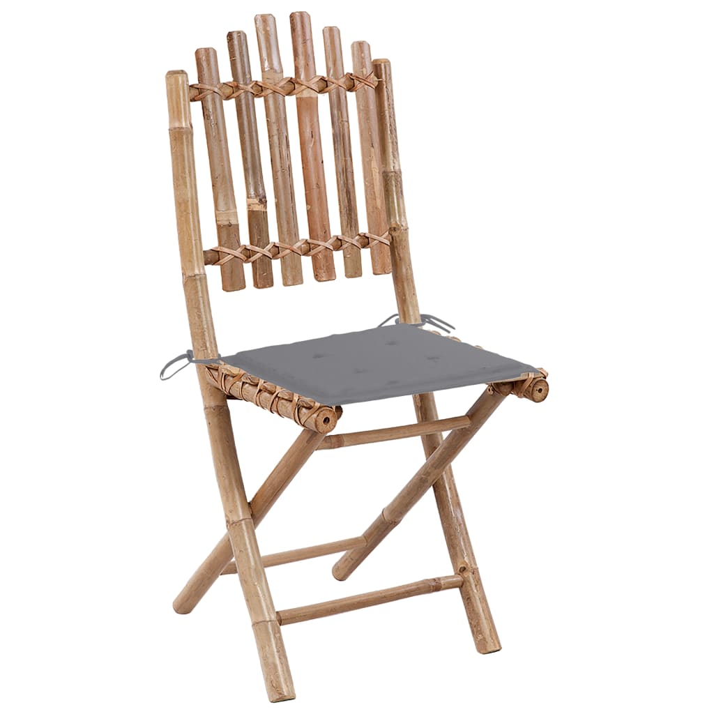 Set mobilier de exterior pliabil, cu perne, 5 piese, bambus GartenMobel Dekor