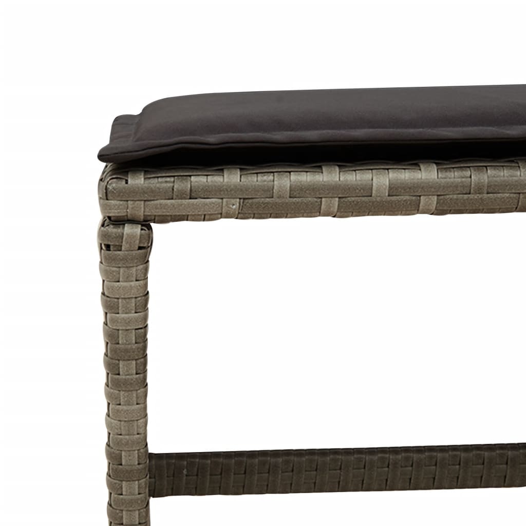 Set mobilier de grădină cu perne, 15 piese, gri, poliratan GartenMobel Dekor