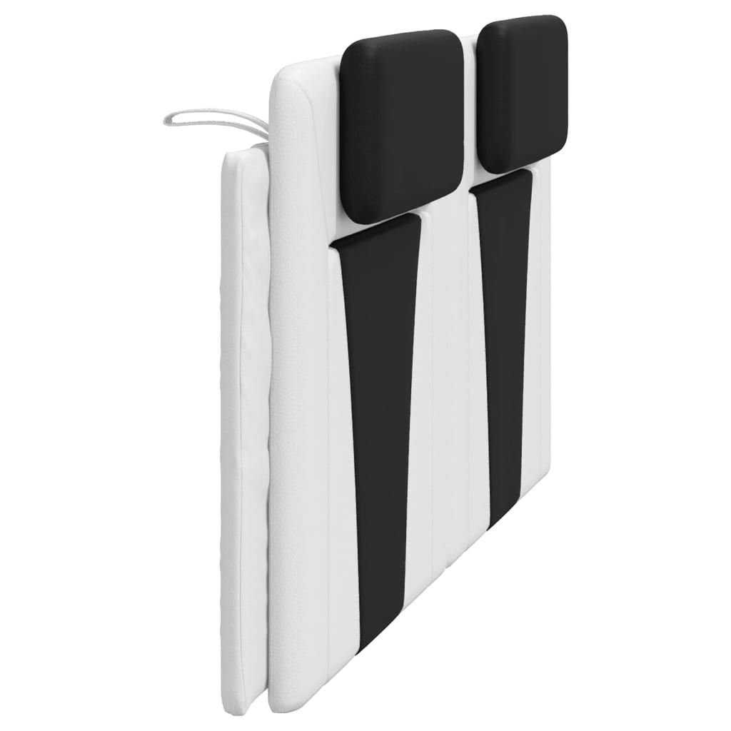 Pernă pentru tăblie pat, alb și negru, 180cm, piele artificială GartenMobel Dekor