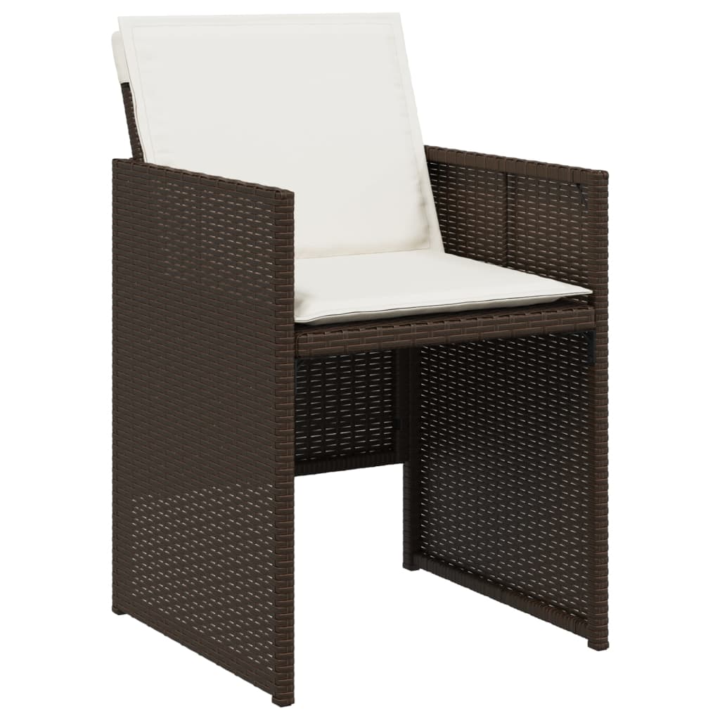 Set mobilier de grădină cu perne, 9 piese, maro, poliratan GartenMobel Dekor