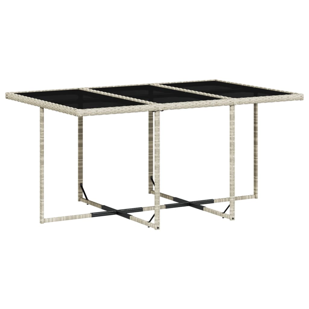 Set mobilier de grădină cu perne 11 piese gri deschis poliratan GartenMobel Dekor