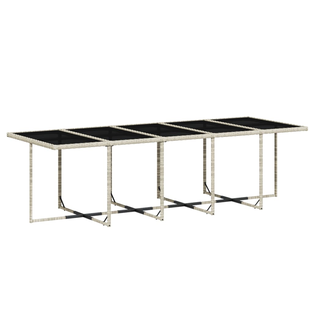 Set mobilier de grădină cu perne 15 piese gri deschis poliratan GartenMobel Dekor