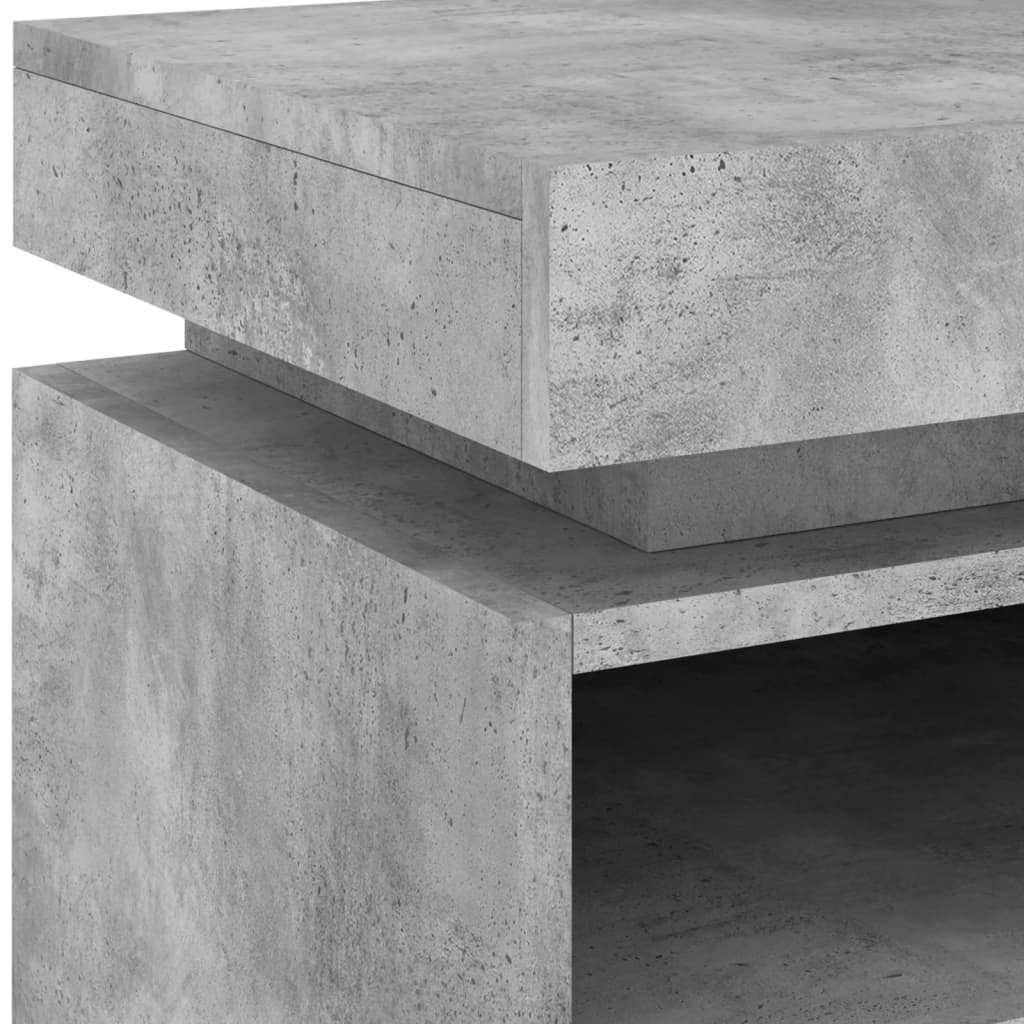 Noptiere cu lumini LED, 2 buc., gri beton, 40x39x48,5 cm GartenMobel Dekor
