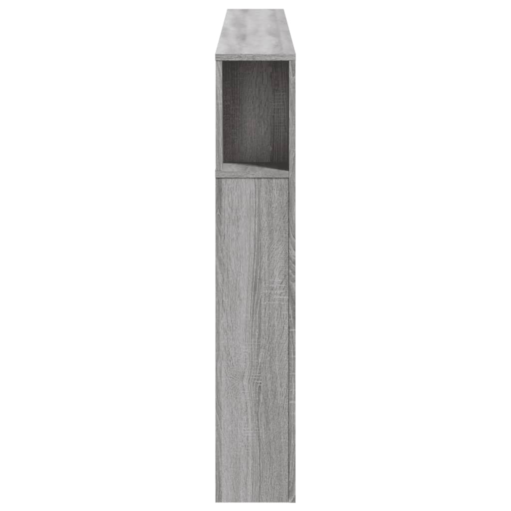 Tăblie de pat cu LED, gri sonoma, 160x18,5x103,5 cm, lemn GartenMobel Dekor