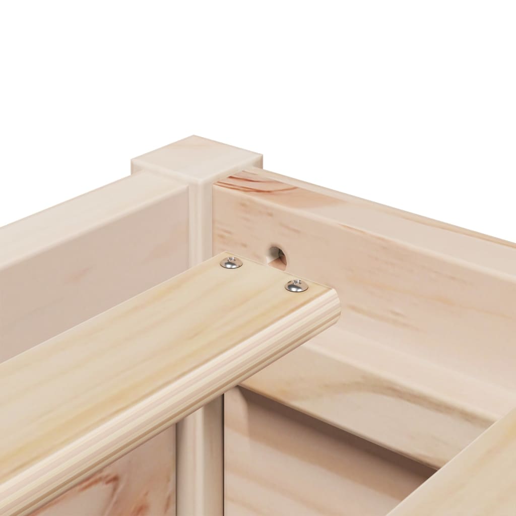 Pat cu saltea, 90x190 cm, lemn masiv pin GartenMobel Dekor