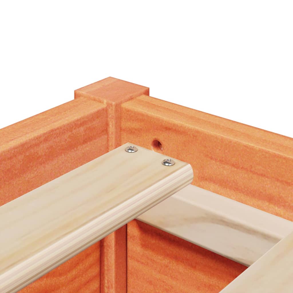 Pat cu saltea, maro ceruit, 160x200 cm, lemn masiv pin GartenMobel Dekor