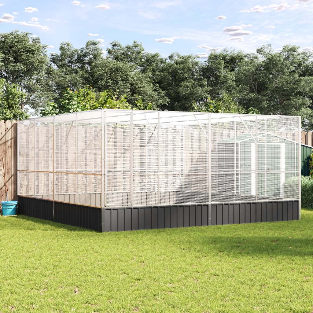 Volieră de păsări, 418x414x212 cm, oțel GartenMobel Dekor