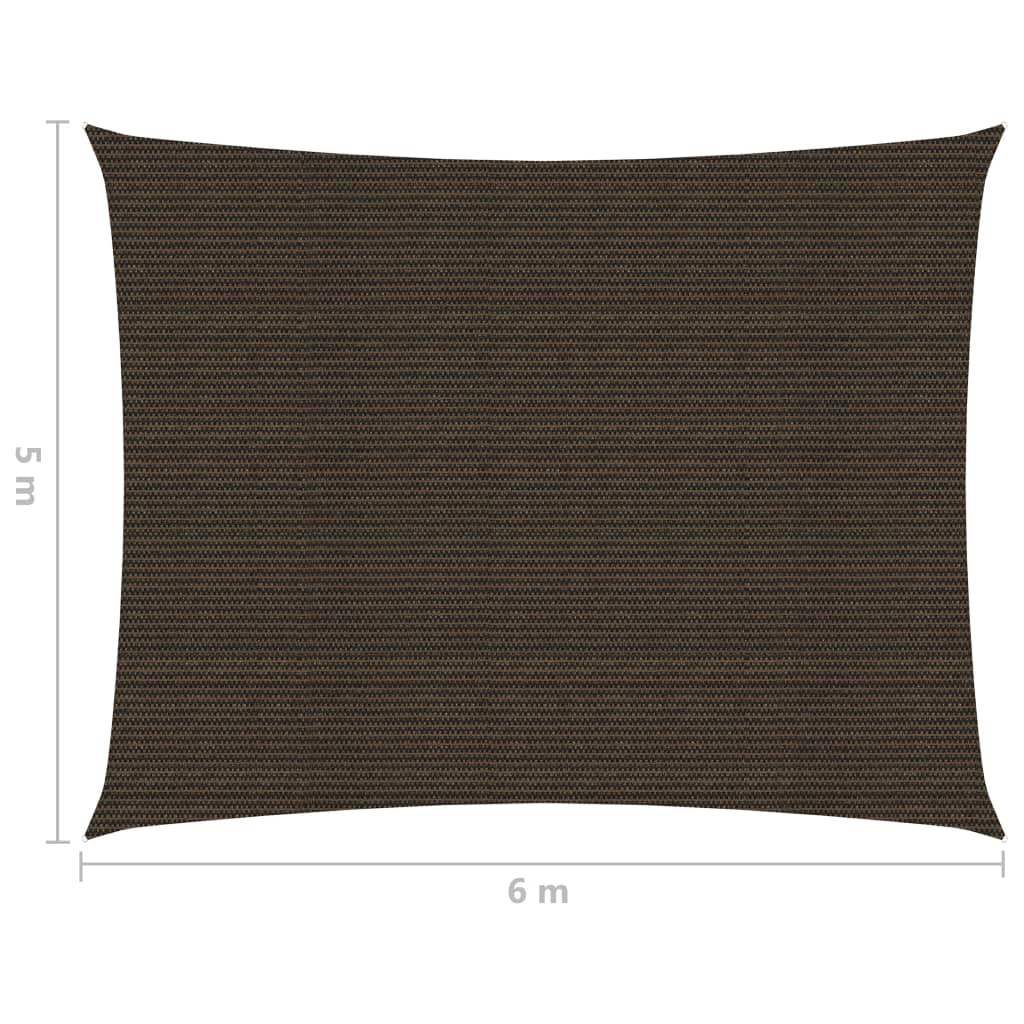 Pânză parasolar, maro, 5x6 m, HDPE, 160 g/m² GartenMobel Dekor