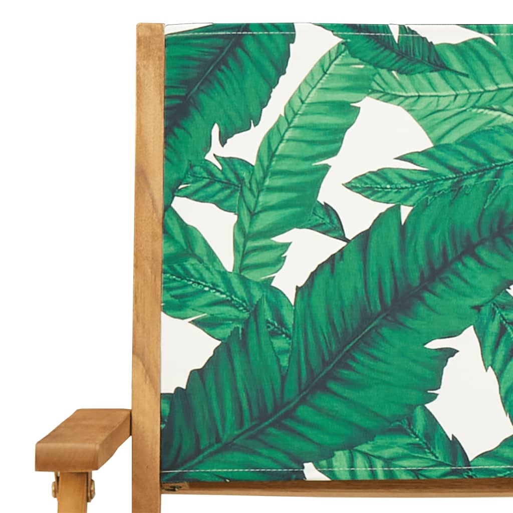 Scaune de grădină pliabile 8 buc., textil verde/lemn masiv GartenMobel Dekor