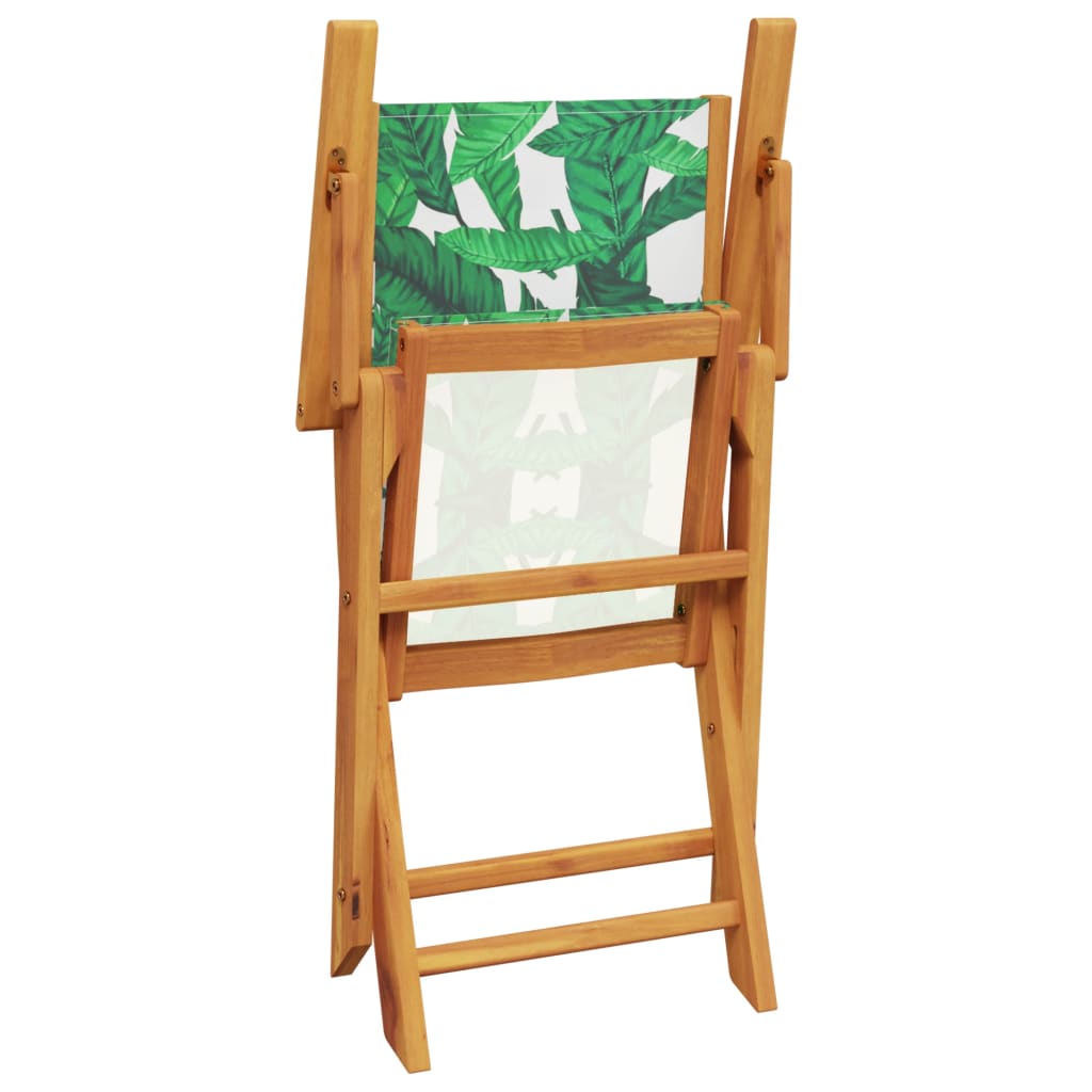 Scaune de grădină pliabile 8 buc., textil verde/lemn masiv GartenMobel Dekor