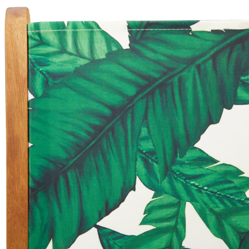 Scaune de grădină rabatabile 6 buc., textil verde/lemn masiv GartenMobel Dekor
