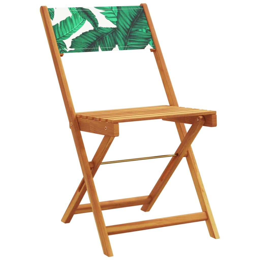 Scaune de grădină pliabile 6 buc., textil verde/lemn masiv GartenMobel Dekor