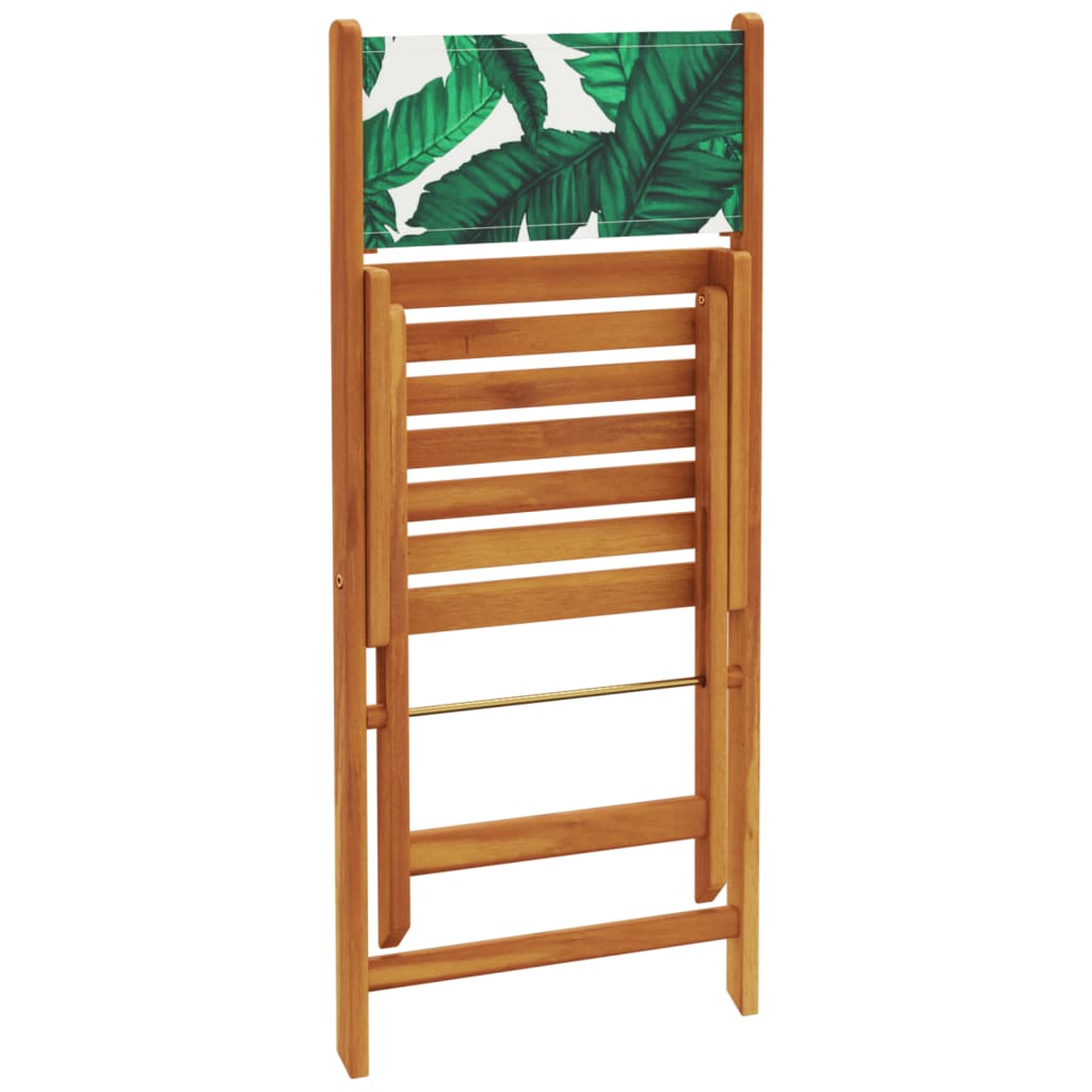 Scaune de grădină pliabile 6 buc., textil verde/lemn masiv GartenMobel Dekor