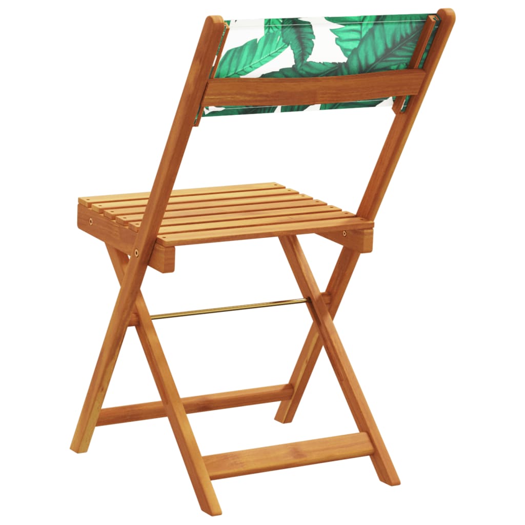 Scaune de grădină pliabile 6 buc., textil verde/lemn masiv GartenMobel Dekor