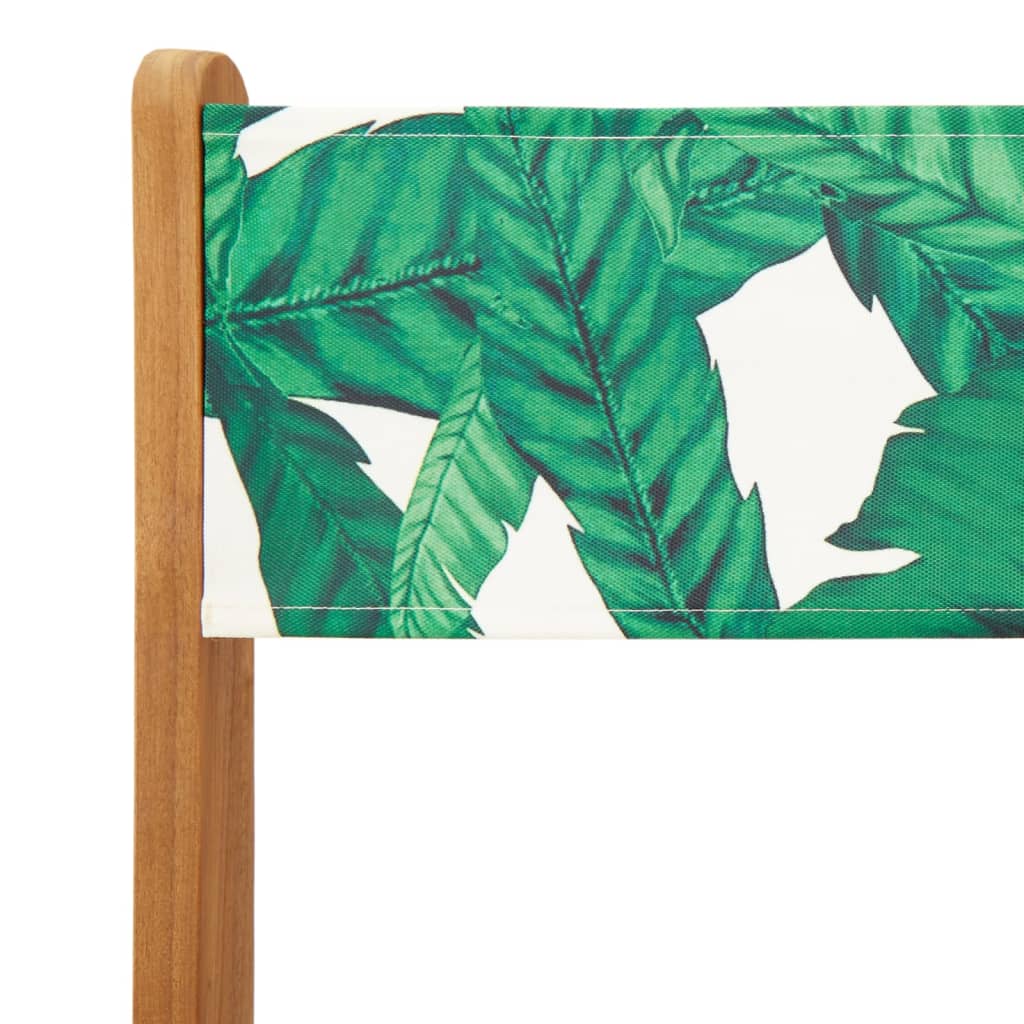 Scaune de grădină pliabile 6 buc., textil verde/lemn masiv GartenMobel Dekor