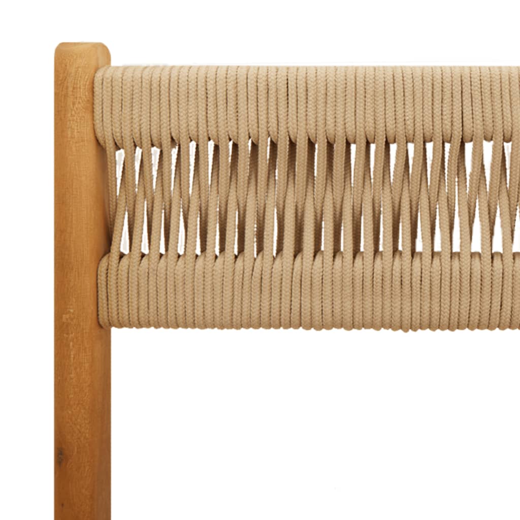 Set mobilier bistro, 3 piese, bej, polipropilenă și lemn masiv GartenMobel Dekor