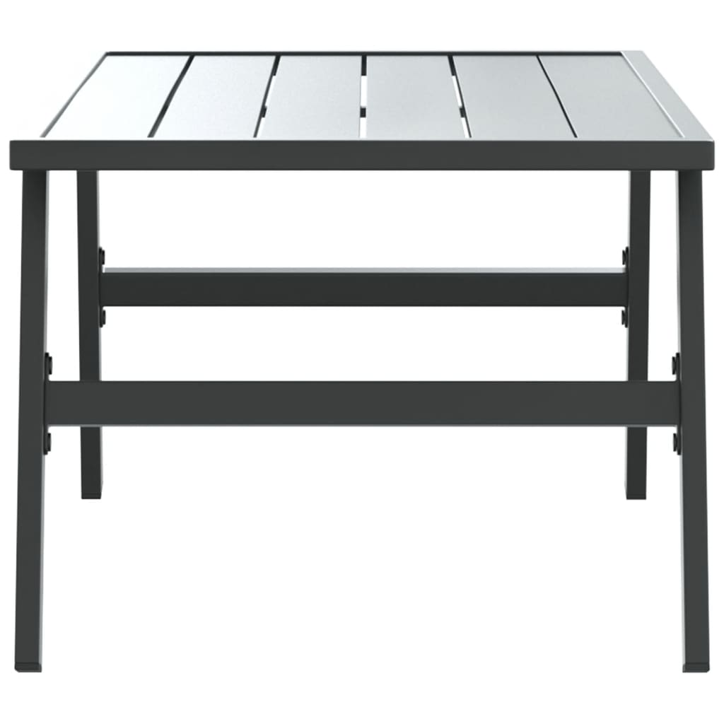 Măsuță cafea grădină negru 90x45x35cm oțel vopsit electrostatic GartenMobel Dekor