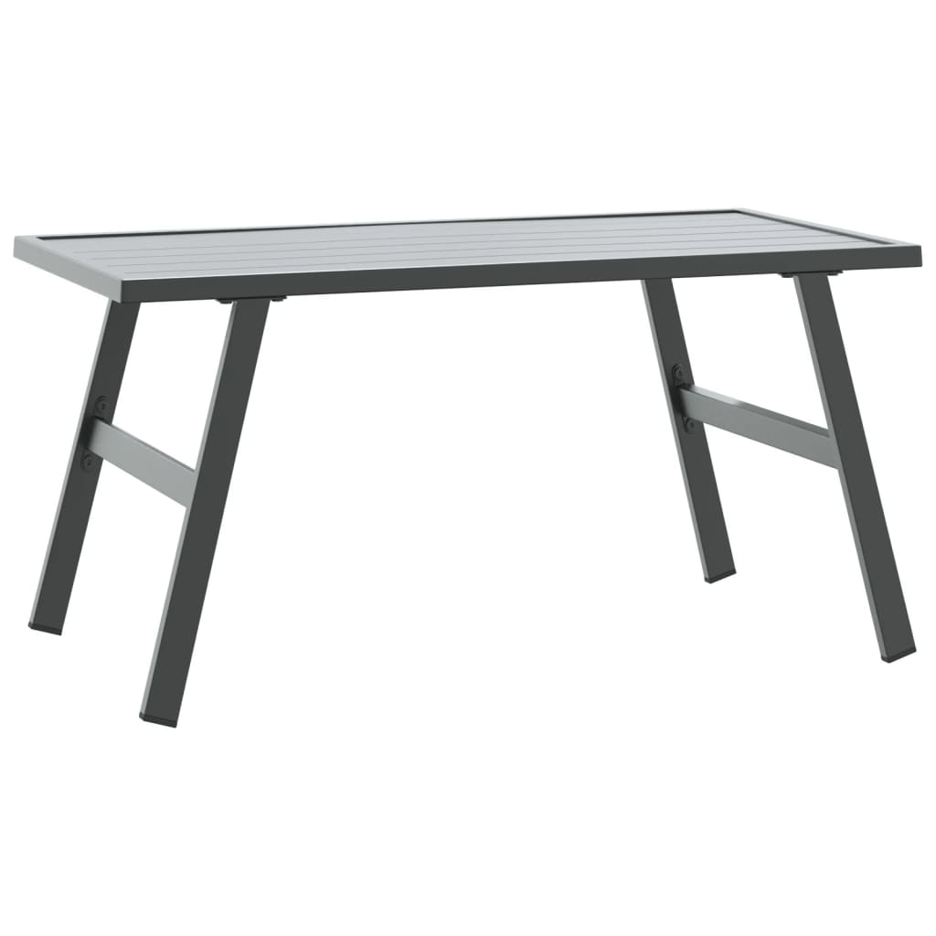 Măsuță cafea grădină negru 90x45x35cm oțel vopsit electrostatic GartenMobel Dekor