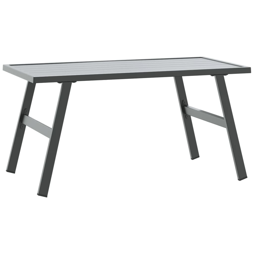 Măsuță cafea grădină negru 90x45x35cm oțel vopsit electrostatic GartenMobel Dekor