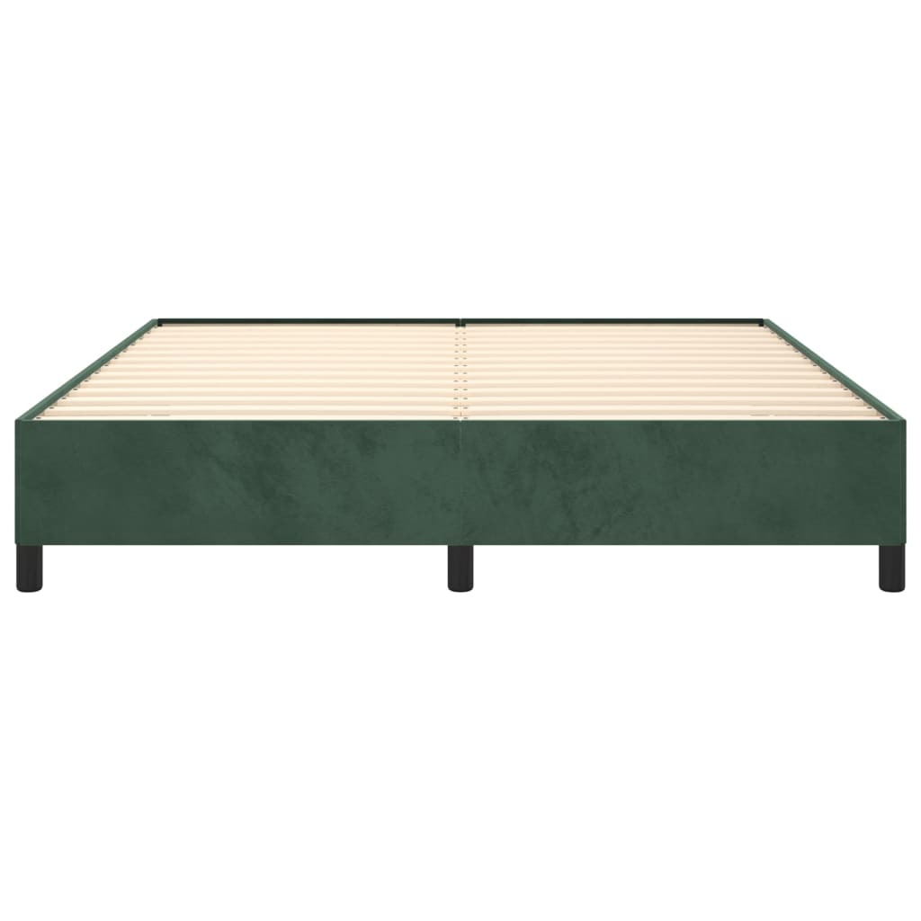 Cadru de pat, verde închis, 160x200 cm, catifea GartenMobel Dekor